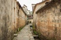 Old Street in a Chinese traditional ancient village, Hongcun, Anhui Provence Royalty Free Stock Photo